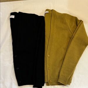 Raey/ My There’s Black and Mustard Women's Cardigans - 100% cashmere